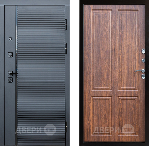 Входная металлическая Дверь Престиж Черная Линия Премиум Орех светлый в Электростали