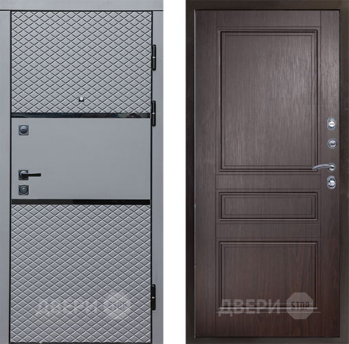Входная металлическая Дверь Престиж Ромб Классика Венге в Электростали