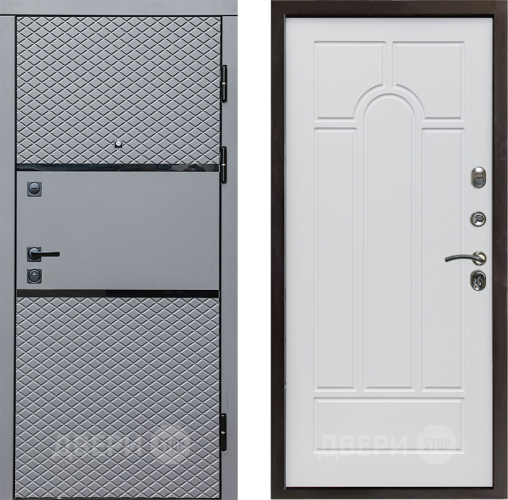 Дверь Престиж Ромб Арка Белое дерево в Электростали