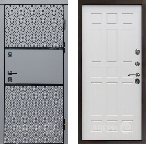 Входная металлическая Дверь Престиж Ромб Спарта Лиственница белая в Электростали