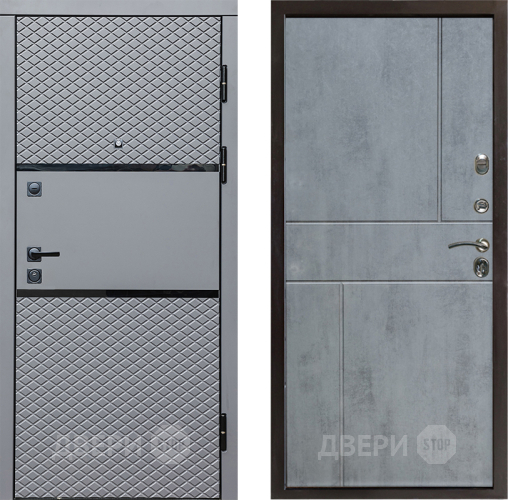 Входная металлическая Дверь Престиж Ромб Горизонт Бетон темный в Электростали