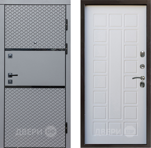 Входная металлическая Дверь Престиж Ромб Престиж Белое дерево в Электростали