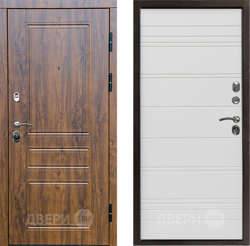 Входная металлическая Дверь Престиж Классика Дуб Line Белый в Электростали