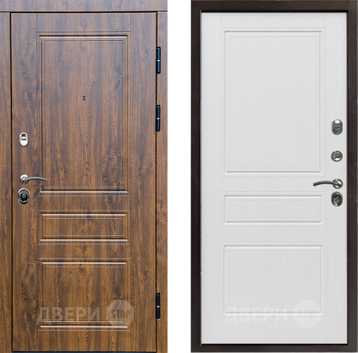 Входная металлическая Дверь Престиж Классика Дуб Классика Белое дерево в Электростали