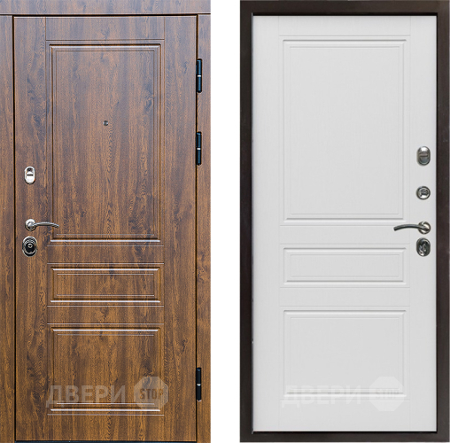 Входная металлическая Дверь Престиж Классика Дуб Классика Лиственница белая в Электростали