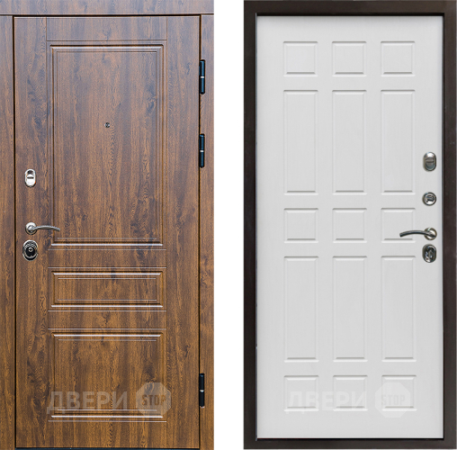 Входная металлическая Дверь Престиж Классика Дуб Спарта Белое дерево в Электростали