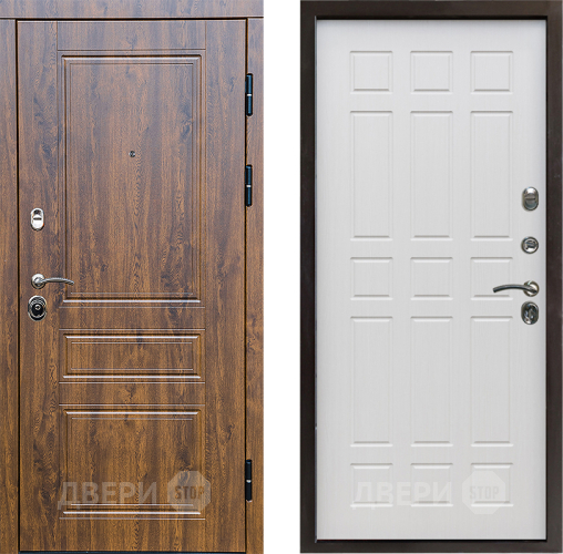 Входная металлическая Дверь Престиж Классика Дуб Спарта Лиственница белая в Электростали