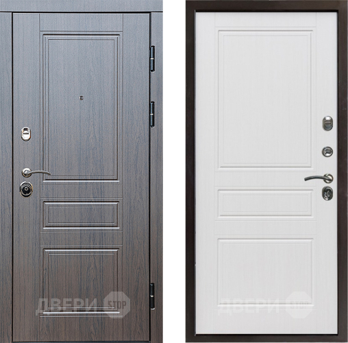 Входная металлическая Дверь Престиж Классика Венге Классика Белое дерево в Электростали