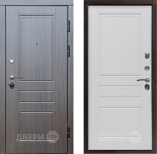 Входная металлическая Дверь Престиж Классика Венге Классика Белый матовый в Электростали