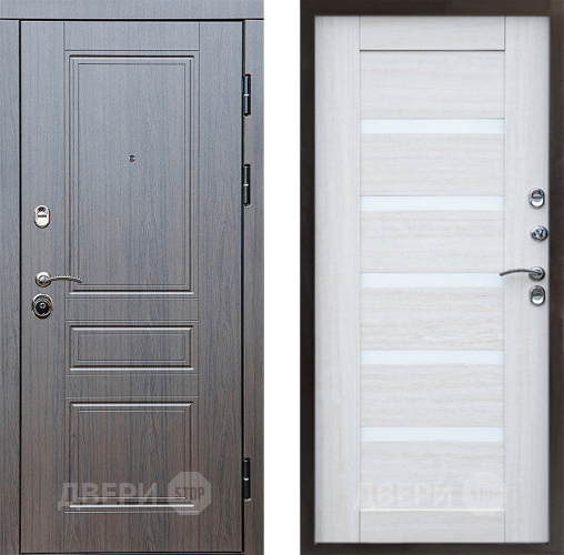 Входная металлическая Дверь Престиж Классика Венге Царга Лиственница белая в Электростали