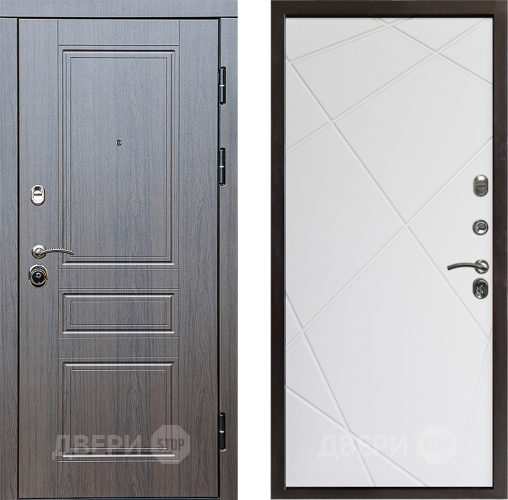 Входная металлическая Дверь Престиж Классика Венге Лучи Бетон белый в Электростали