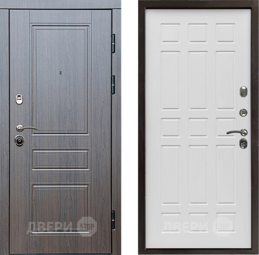 Входная металлическая Дверь Престиж Классика Венге Спарта Белое дерево в Электростали