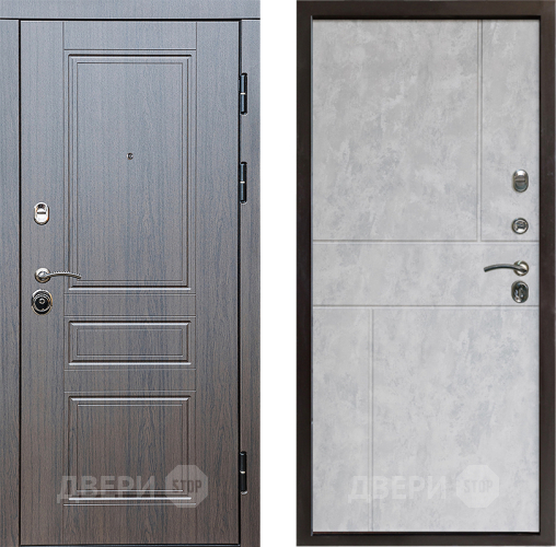 Входная металлическая Дверь Престиж Классика Венге Горизонт Бетон светлый в Электростали