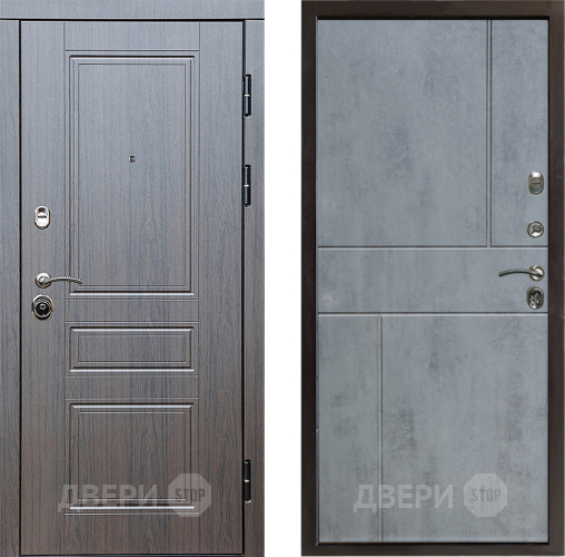 Входная металлическая Дверь Престиж Классика Венге Горизонт Бетон темный в Электростали