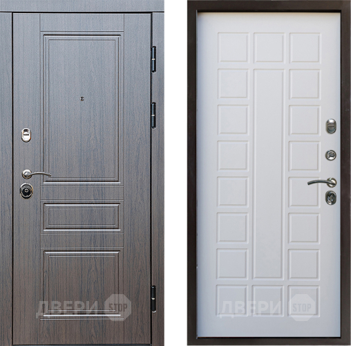 Входная металлическая Дверь Престиж Классика Венге Престиж Белое дерево в Электростали