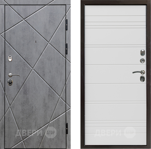 Входная металлическая Дверь Престиж Лучи Line Белый в Электростали