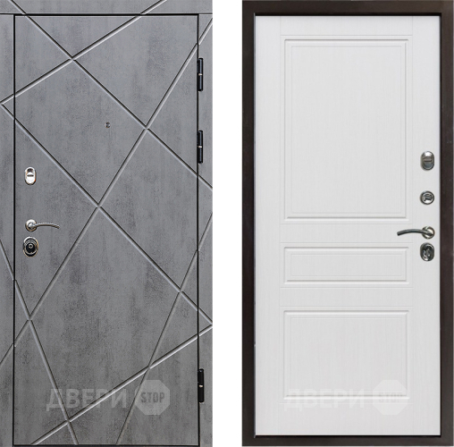 Входная металлическая Дверь Престиж Лучи Классика Белое дерево в Электростали