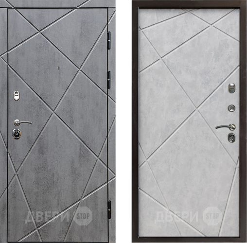 Входная металлическая Дверь Престиж Лучи Лучи Бетон светлый в Электростали