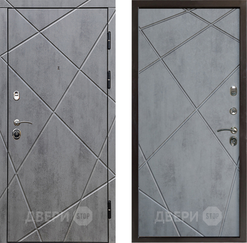 Входная металлическая Дверь Престиж Лучи Лучи Бетон темный в Электростали