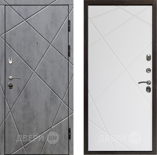 Входная металлическая Дверь Престиж Лучи Лучи Бетон белый в Электростали