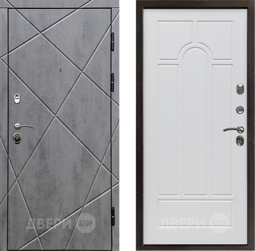 Входная металлическая Дверь Престиж Лучи Арка Белое дерево в Электростали