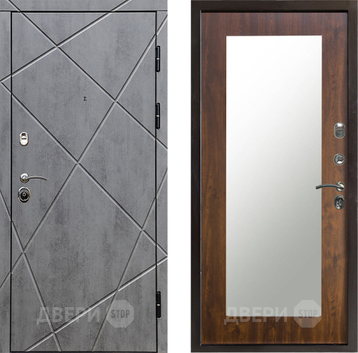 Входная металлическая Дверь Престиж Лучи Зеркло Пастораль Дуб в Электростали