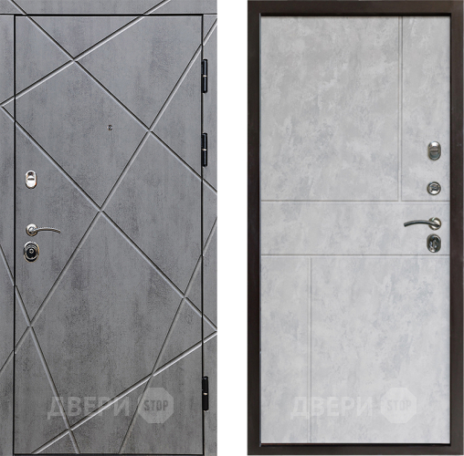 Входная металлическая Дверь Престиж Лучи Горизонт Бетон светлый в Электростали