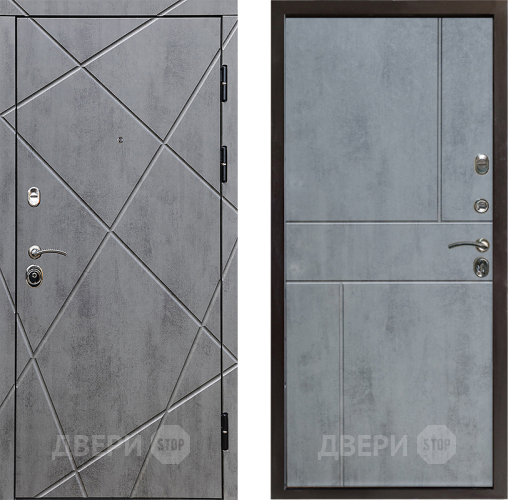 Входная металлическая Дверь Престиж Лучи Горизонт Бетон темный в Электростали