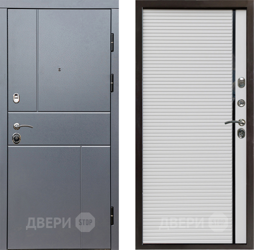 Входная металлическая Дверь Престиж Горизонт Грэй Porte Белый в Электростали