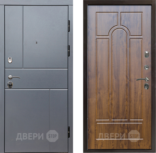 Входная металлическая Дверь Престиж Горизонт Грэй Арка Дуб в Электростали