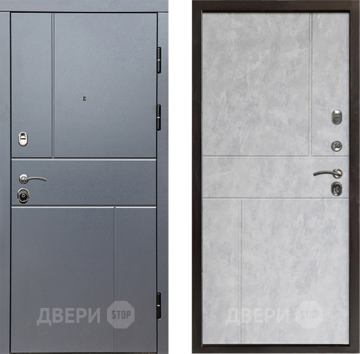 Входная металлическая Дверь Престиж Горизонт Грэй Горизонт Бетон светлый в Электростали