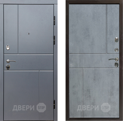 Входная металлическая Дверь Престиж Горизонт Грэй Горизонт Бетон темный в Электростали
