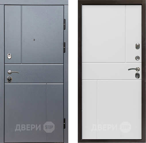 Входная металлическая Дверь Престиж Горизонт Грэй Горизонт Бетон белый в Электростали