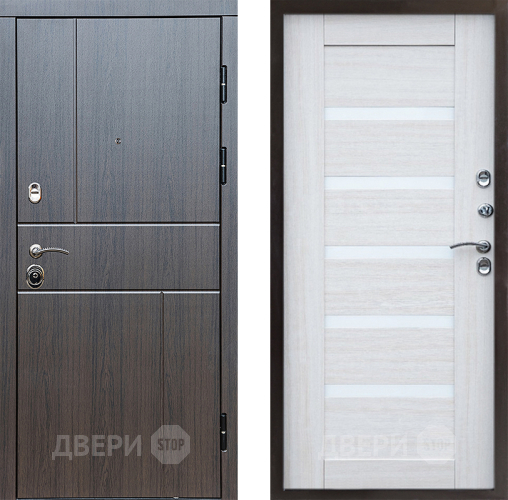 Входная металлическая Дверь Престиж Горизонт Венге Царга Лиственница белая в Электростали