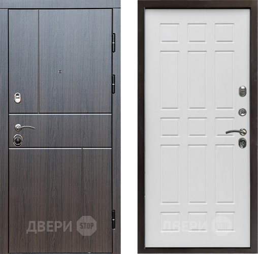 Входная металлическая Дверь Престиж Горизонт Венге Спарта Белое дерево в Электростали