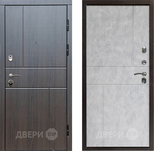 Входная металлическая Дверь Престиж Горизонт Венге Горизонт Бетон светлый в Электростали