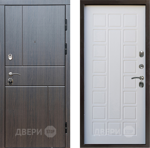 Входная металлическая Дверь Престиж Горизонт Венге Престиж Белое дерево в Электростали