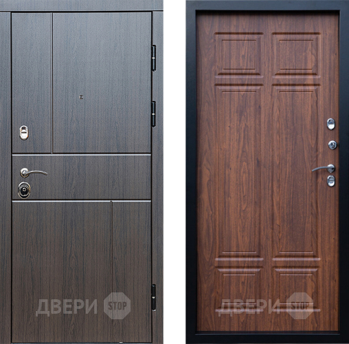 Входная металлическая Дверь Престиж Горизонт Венге Премиум Орех темный в Электростали