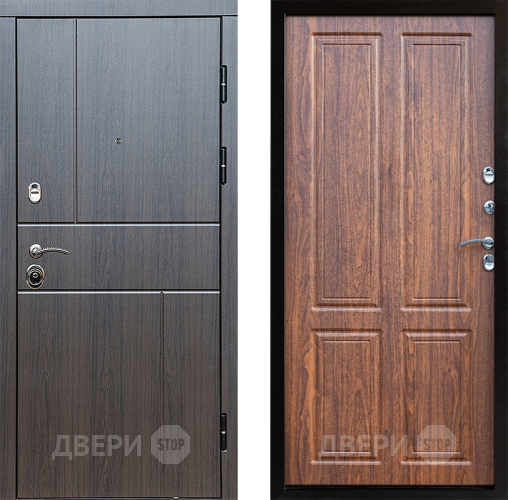 Входная металлическая Дверь Престиж Горизонт Венге Премиум Орех светлый в Электростали