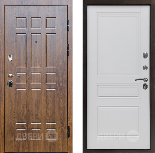 Входная металлическая Дверь Престиж Стандарт Классика Белый матовый в Электростали