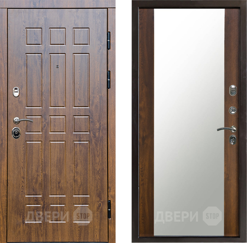 Входная металлическая Дверь Престиж Стандарт Зеркало Дуб в Электростали
