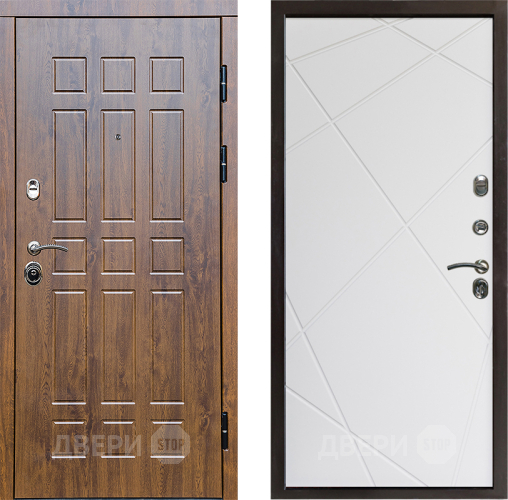 Входная металлическая Дверь Престиж Стандарт Лучи Бетон белый в Электростали