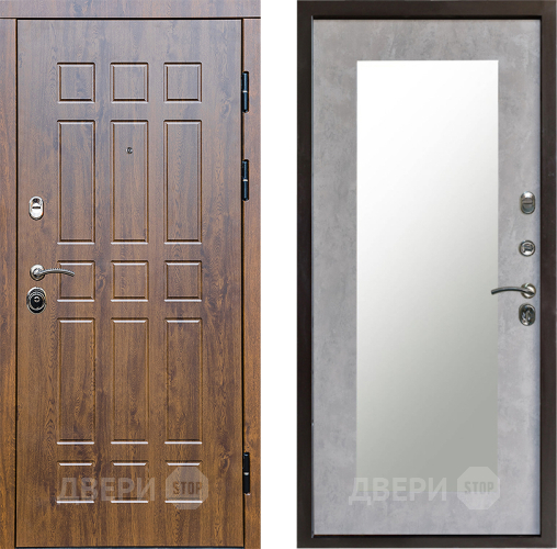 Дверь Престиж Стандарт Зеркло Пастораль Бетон светлый в Электростали