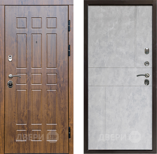 Входная металлическая Дверь Престиж Стандарт Горизонт Бетон светлый в Электростали