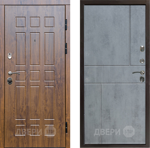Входная металлическая Дверь Престиж Стандарт Горизонт Бетон темный в Электростали