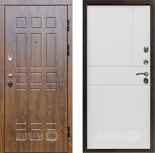 Входная металлическая Дверь Престиж Стандарт Горизонт Бетон белый в Электростали