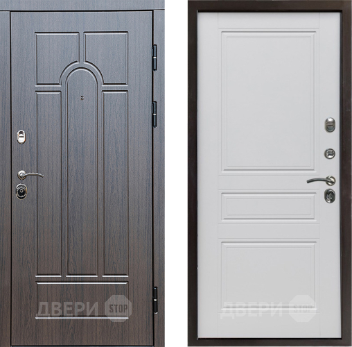 Входная металлическая Дверь Престиж Арка Классика Белый матовый в Электростали