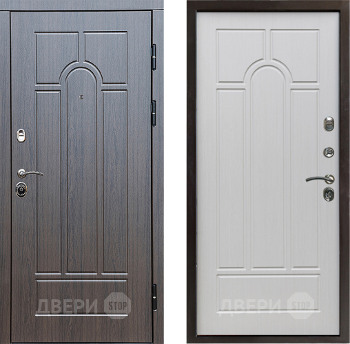 Входная металлическая Дверь Престиж Арка Арка Лиственница белая в Электростали