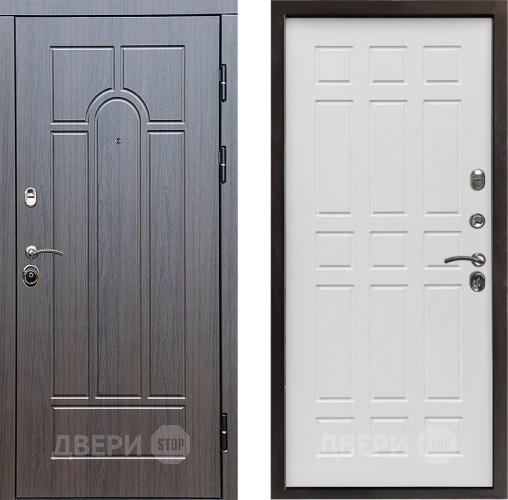 Входная металлическая Дверь Престиж Арка Спарта Белое дерево в Электростали