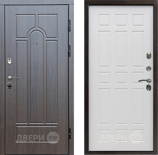 Входная металлическая Дверь Престиж Арка Спарта Лиственница белая в Электростали